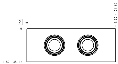 VHF – Cross pilot – VHF_2B VHF Sun Hydraulics Cross pilot Line mount manifold drawing