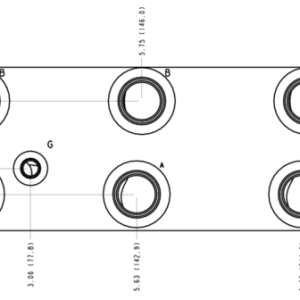 VLG Sun Hydraulics 3 Station, Parallel circuit with relief cavity Bar manifold manifold drawing