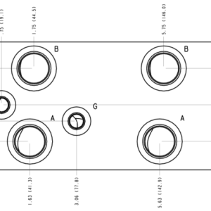 VLK Sun Hydraulics 2 Station, Parallel circuit with relief cavity Bar manifold manifold drawing