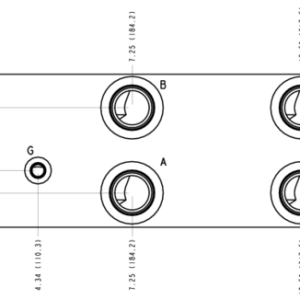 VLW Sun Hydraulics 3 Station, Parallel circuit with relief cavity Bar manifold manifold drawing