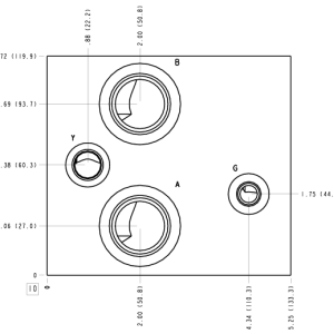 VLX Sun Hydraulics 1 Station, Parallel circuit with relief cavity Bar manifold manifold drawing
