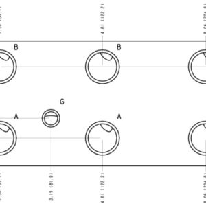 VME Sun Hydraulics 3 Station, Parallel circuit with relief cavity Bar manifold manifold drawing