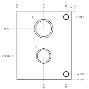 VRE Sun Hydraulics 1 Station, Parallel circuit with relief cavity Bar manifold manifold drawing