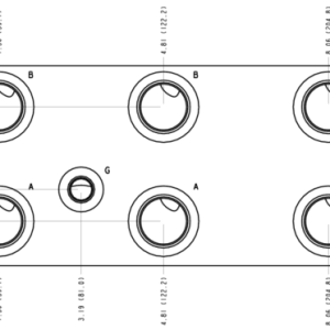 VRW Sun Hydraulics 3 Station, Parallel circuit with relief cavity Bar manifold manifold drawing