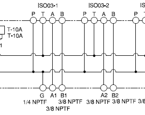 VSC Sun Hydraulics 3 Station, Parallel circuit with relief cavity Bar manifold manifold drawing
