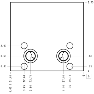 VTQ Sun Hydraulics Eaton/Char-Lynn H & S: Cross pilot Motor mount manifold drawing