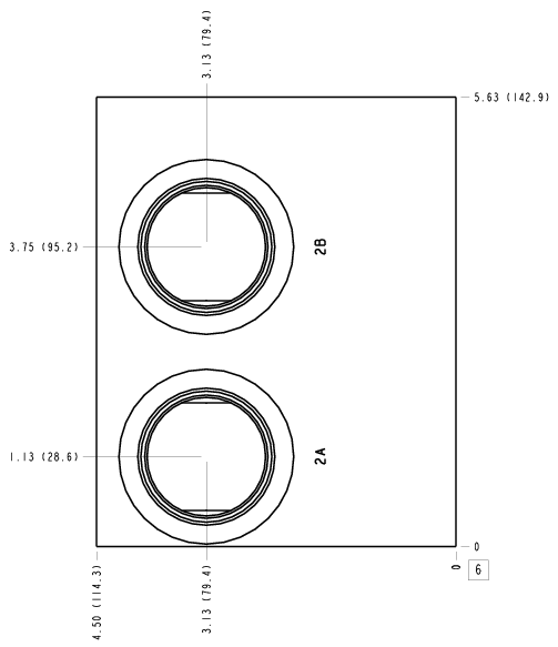 VVD Sun Hydraulics Common port 1 Line mount manifold drawing
