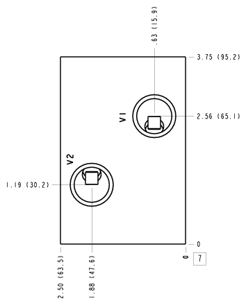 VWF Sun Hydraulics Cross pilot Line mount manifold drawing