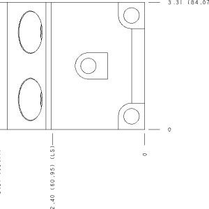 VYC Sun Hydraulics Inline, Direct mount, cross pilot, 2 gasket ports Gasket mount manifold drawing