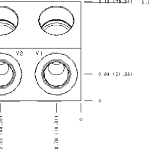 VYK Sun Hydraulics Inline, Direct mount, cross pilot, 2 gasket ports Gasket mount manifold drawing