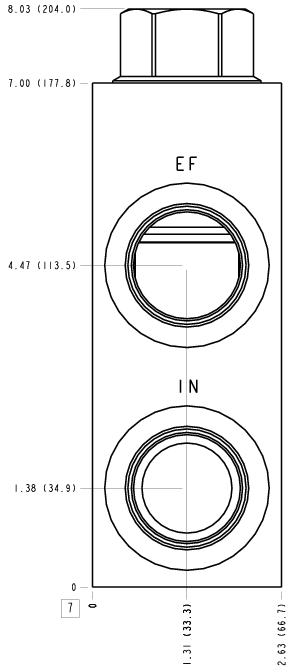 W2T Sun Hydraulics With bypass compensator Line mount manifold drawing