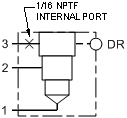 WAF Sun Hydraulics All gasket ports, orifice in port 3 Gasket mount manifold drawing