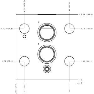 WAP Sun Hydraulics All gasket ports Gasket mount manifold drawing