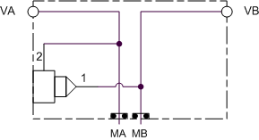 WBC Sun Hydraulics Eaton/Char-Lynn 2000: B to A Motor mount manifold drawing