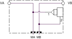 WBH Sun Hydraulics Eaton/Char-Lynn 2000: A to B Motor mount manifold drawing