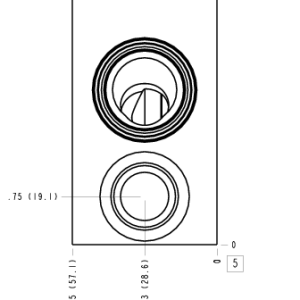 WFA Sun Hydraulics Direct mount, cross pilot Line mount manifold drawing