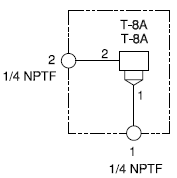 WFL Sun Hydraulics Ninety degree Line mount manifold drawing
