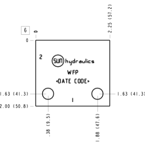 WFP Sun Hydraulics Ninety degree Line mount manifold drawing