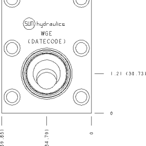 WGE Sun Hydraulics All gasket ports Gasket mount manifold drawing