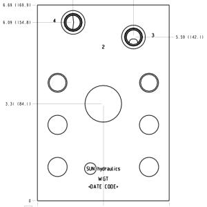 WGT Sun Hydraulics Direct mount Line mount manifold drawing