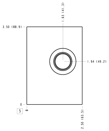 WSL – Through port 2 with gauge port – WSL_5B WSL Sun Hydraulics Through port 2 with gauge port Line mount manifold drawing