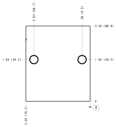 WSL – Through port 2 with gauge port – WSL_8B WSL Sun Hydraulics Through port 2 with gauge port Line mount manifold drawing