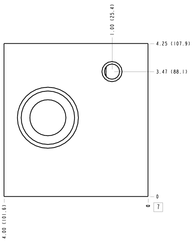 WSY Sun Hydraulics Through port 2 with gauge port Line mount manifold drawing