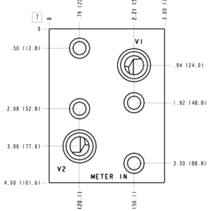 WZA Sun Hydraulics Danfoss OMP/OMR: Meter in A and B Motor mount manifold drawing