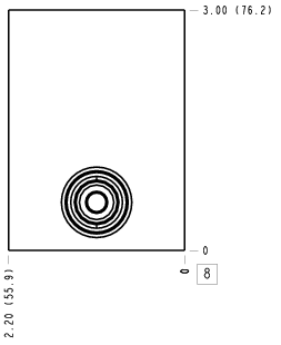 X4A – Through port 3 – X4A_8B X4A Sun Hydraulics Through port 3 Line mount manifold drawing