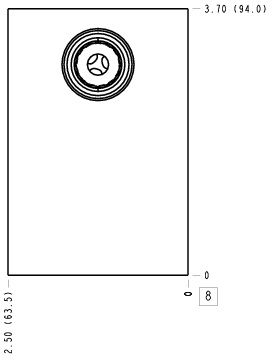 X4B – Through port 3 – X4B_8B X4B Sun Hydraulics Through port 3 Line mount manifold drawing