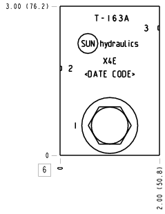 X4E Sun Hydraulics Direct mount Line mount manifold drawing