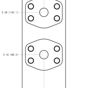XCA Sun Hydraulics Ninety degree Line mount manifold drawing