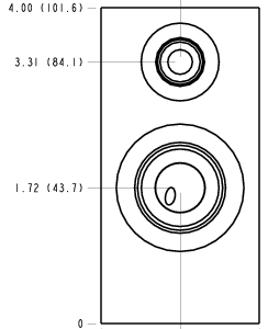 XIL Sun Hydraulics Cross pilot with common port 4s Line mount manifold drawing