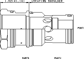 XJOC-GXN Sun Hydraulics Converter Valve – installation dimensions drawing, cavity T-19A