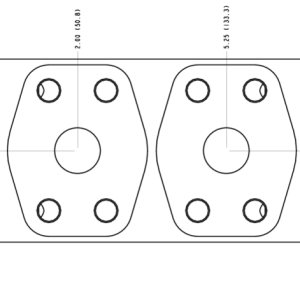 XM5 Sun Hydraulics Cross pilot with common port 4s Line mount manifold drawing