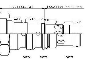 XPOC-NXN Sun Hydraulics Converter Valve – installation dimensions drawing, cavity T-23A