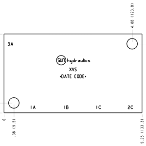 XVS Sun Hydraulics 4 signal load sense shuttle body Line mount manifold drawing