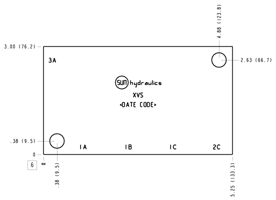 XVS Sun Hydraulics 4 signal load sense shuttle body Line mount manifold drawing