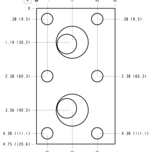 XXK Sun Hydraulics Staffa B080/B125/B200: Cross pilot Motor mount manifold drawing