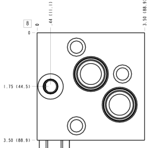 XYR Sun Hydraulics Eaton/Char-Lynn 2000: Cross pilot with shuttle Motor mount manifold drawing