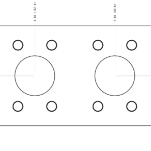 YLS Sun Hydraulics Cross port with gauge ports Line mount manifold drawing
