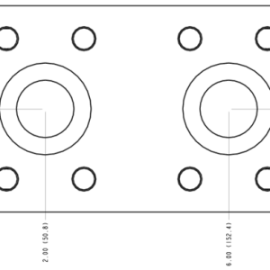 YMS Sun Hydraulics Cross pilot Line mount manifold drawing