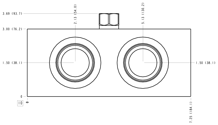 YNN – Cross pilot with shuttle – YNN_10B YNN Sun Hydraulics Cross pilot with shuttle Line mount manifold drawing