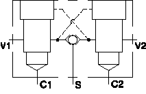 YNN – Cross pilot with shuttle – symlm3_AA YNN Sun Hydraulics Cross pilot with shuttle Line mount manifold drawing
