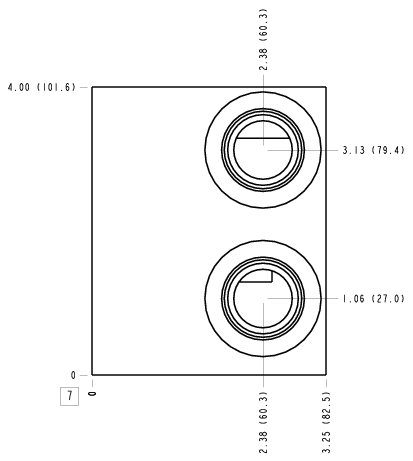 YSO Sun Hydraulics Rectifier circuit Line mount manifold drawing