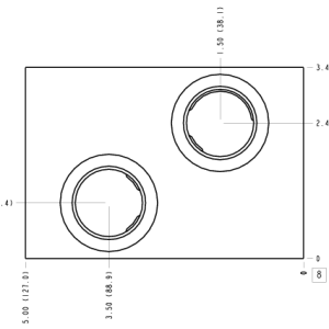 YTY Sun Hydraulics Staffa 4", 5 piston: Cross port Motor mount manifold drawing