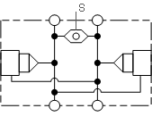 YWW Sun Hydraulics Eaton/Char-Lynn H & S: Cross port with shuttle Motor mount manifold drawing