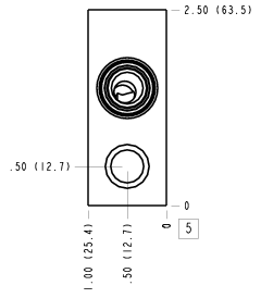 Z2A Sun Hydraulics Nipple mount Line mount manifold drawing
