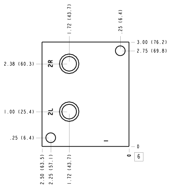 Z5X Sun Hydraulics Common port 1 Line mount manifold drawing
