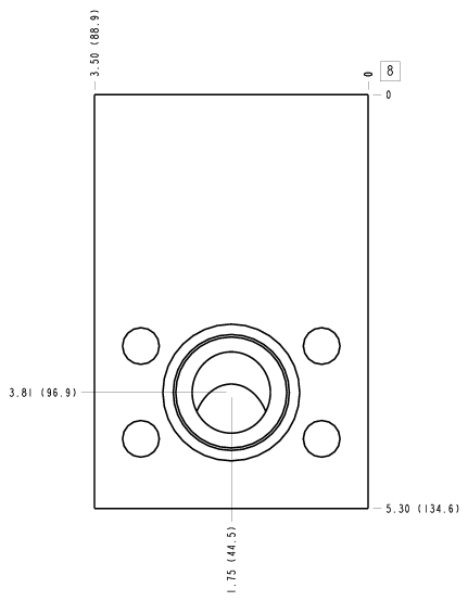ZEV Sun Hydraulics Direct mount Line mount manifold drawing